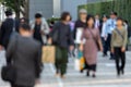 Blurry Business People in Tokyo, Japan. Shinjuku Area
