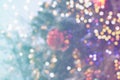 blurry christmas tree lights background