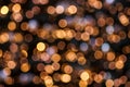 Colorful golden blurred christmas lights glittering