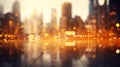 Blurry City Lights in the Background Royalty Free Stock Photo
