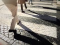 Blurry city zebra crossing Royalty Free Stock Photo