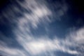 Blurry clouds floating in the sky during evening with stars. Used long exposure Royalty Free Stock Photo