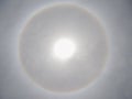 Blurry of corona, ring around the sun Royalty Free Stock Photo