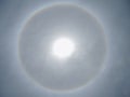 Blurry of corona, ring around the sun Royalty Free Stock Photo