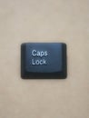 Blurry defocus caps lock piece keyboard Royalty Free Stock Photo