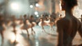 Blurry glimpses of a behindthescenes look at the dedication and hard work of ballet dancers Royalty Free Stock Photo