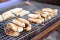 Blurry Grilled Banana on stove Royalty Free Stock Photo