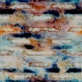 Blurry grunge washed out tie dye texture background. Wavy irregular motion wave seamless pattern. Grunge distorted ink Royalty Free Stock Photo