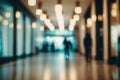 BLURRY HALL, SHOPPING MALL, BLURRY OFFICE BACKGROUND, LIGHT DEFOCUSED INTEROR Royalty Free Stock Photo