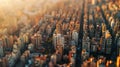 Blurry high rise buildings form the background of a modern megapolis Royalty Free Stock Photo