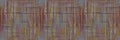 Blurry Ikat Dyed Fabric Texture Seamless Border Pattern. Blended Variegated Glitch Stripe Banner Background. Bleeding Color Edges