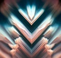 A blurry image of a chevroned pattern of books Royalty Free Stock Photo