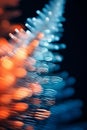 a blurry image of an orange and blue fern Royalty Free Stock Photo