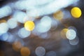 Blurry Golden Lights Background, Disco, Celebration Or Christmas Texture Royalty Free Stock Photo