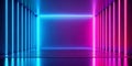 A blurry neon blue and pink background creating a vibrant and abstract color palette AI-Created Content
