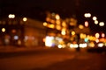 Blurry night street with bokeh