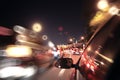 Blurry night traffic jam Royalty Free Stock Photo