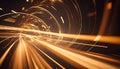 a blurry photo of a tunnel of light in the dark. generative ai Royalty Free Stock Photo