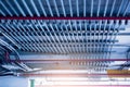 Blurry picture of electrical conduit and cabling. Blurry image for construction background Royalty Free Stock Photo