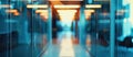 a blurry picture of a hallway with a lot of windows and lights Royalty Free Stock Photo