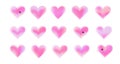 Blurry rainbow colored heart aura aesthetic element. Queer gay love symbol in trendy y2k style design template. Modern