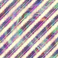 Blurry rainbow glitch artistic stripe texture background. Irregular bleeding watercolor tie dye seamless pattern. Ombre