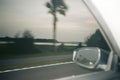 Blurry shot out of a moving car window Royalty Free Stock Photo