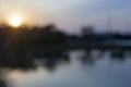 Blurry of the Sunset. Royalty Free Stock Photo