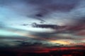 Blurry sunset sky background. Dramatic clouds at sunset sunrise. Skyscape and cloudscape backcgrounds. Nature abstract background