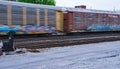 Speeding Freight Train Royalty Free Stock Photo