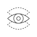 Blurry vision line outline icon