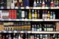 Blurry wine store Royalty Free Stock Photo