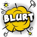 blurt Comic bright template with speech bubbles on colorful frames Royalty Free Stock Photo