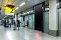 Blury passenger or tourist at the arrival terminal 2