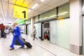 Blury passenger or tourist at the arrival terminal 1 Royalty Free Stock Photo