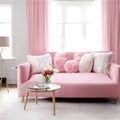 Blush Beauty: Pink Themed Room with Clean and Elegant Interior Design