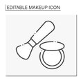 Blush line icon