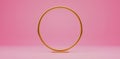 With a blush pink background, a floating circle seems serene, beautiful, focused, and delicate Royalty Free Stock Photo