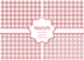 Blush pink classic tablecloth pattern set. Vector