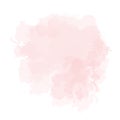 Blush pink watercolor fluid painting vector design card.
