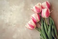 Blushing Beauties: A Peaceful Tribute on a White Marble Table Royalty Free Stock Photo