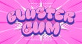 Bluster gum 3d editable text effect template Royalty Free Stock Photo