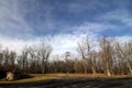 This is a blustery winter day at the park.