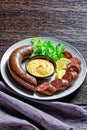 Blutwurst or german blood sausage on a plate Royalty Free Stock Photo