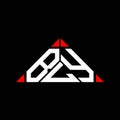 BLY letter logo creative design with vector graphic, BLY simple and modern logo in triangle shape Royalty Free Stock Photo