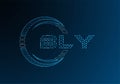 BLY low poly letter logo vector design. BLY Royalty Free Stock Photo