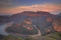 Blyde River Canyon in South Africa at sunset Royalty Free Stock Photo