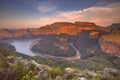 Blyde River Canyon in South Africa at sunset Royalty Free Stock Photo