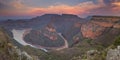 Blyde River Canyon in South Africa at sunset Royalty Free Stock Photo