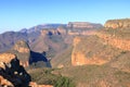 Blyde River Canyon and The Three Rondavels Three Sisters in Mpumalanga, South Africa. The Blyde River Canyon is the third Royalty Free Stock Photo